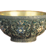 87. Book1_b57-Silver bowl with enamel and filigree